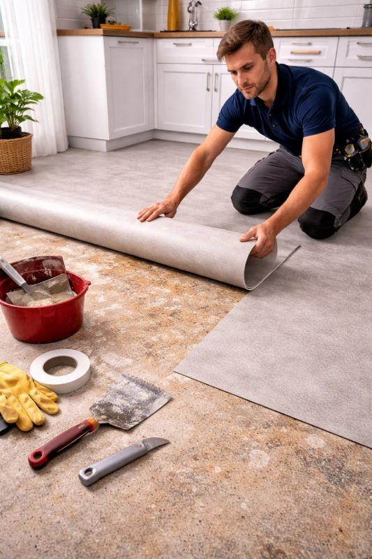 Linoleum Floor Installation in Iredell County, NC